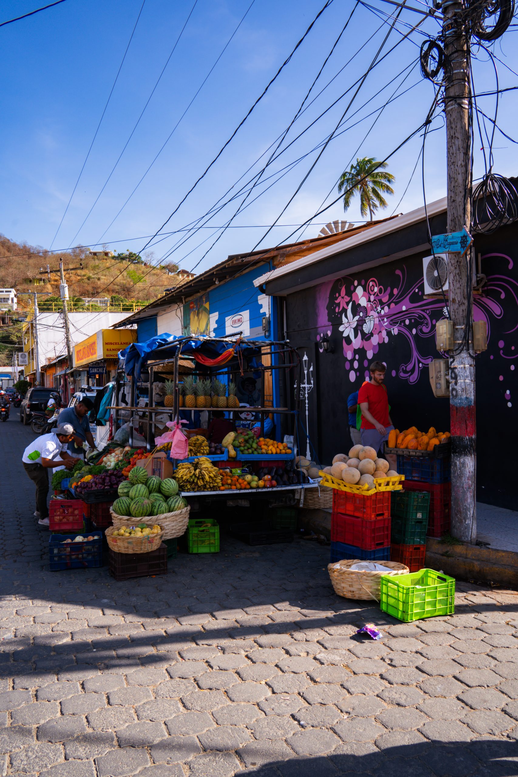 fruit truck in san juan del sur, groenteboer nicaragua, fruit kopen nicaragua, fruit verkopen vanuit truck nicaragua