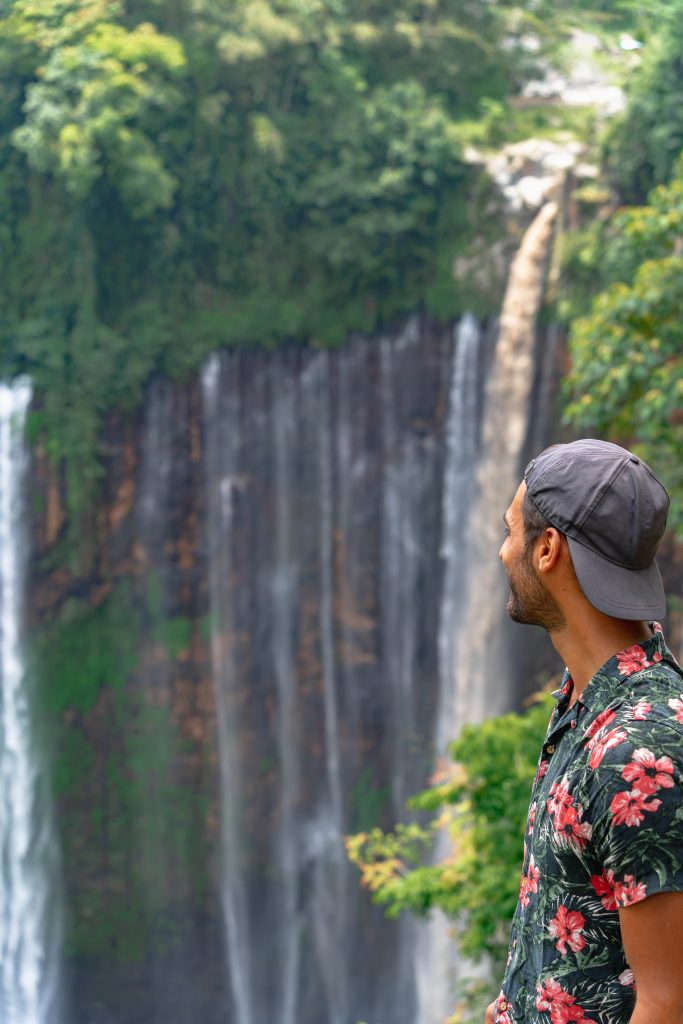 tumpak sewu waterval van boven, grootste waterval van indonesie, uitkijkpunt tumpak sewu waterval