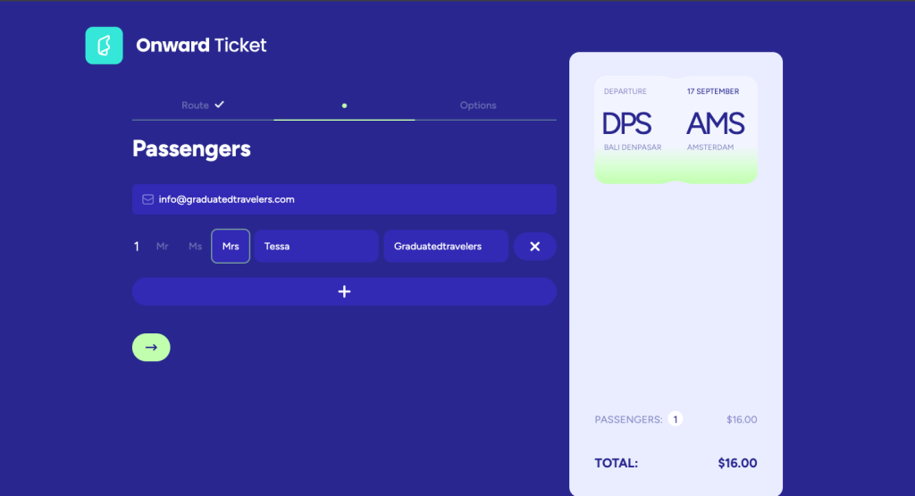 onward ticket kopen online, uitreisbewijs