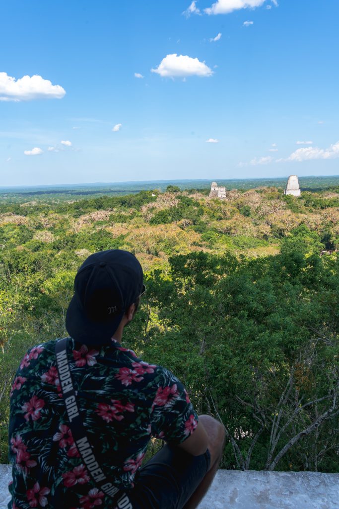 uitizicht tikal, maya tempel