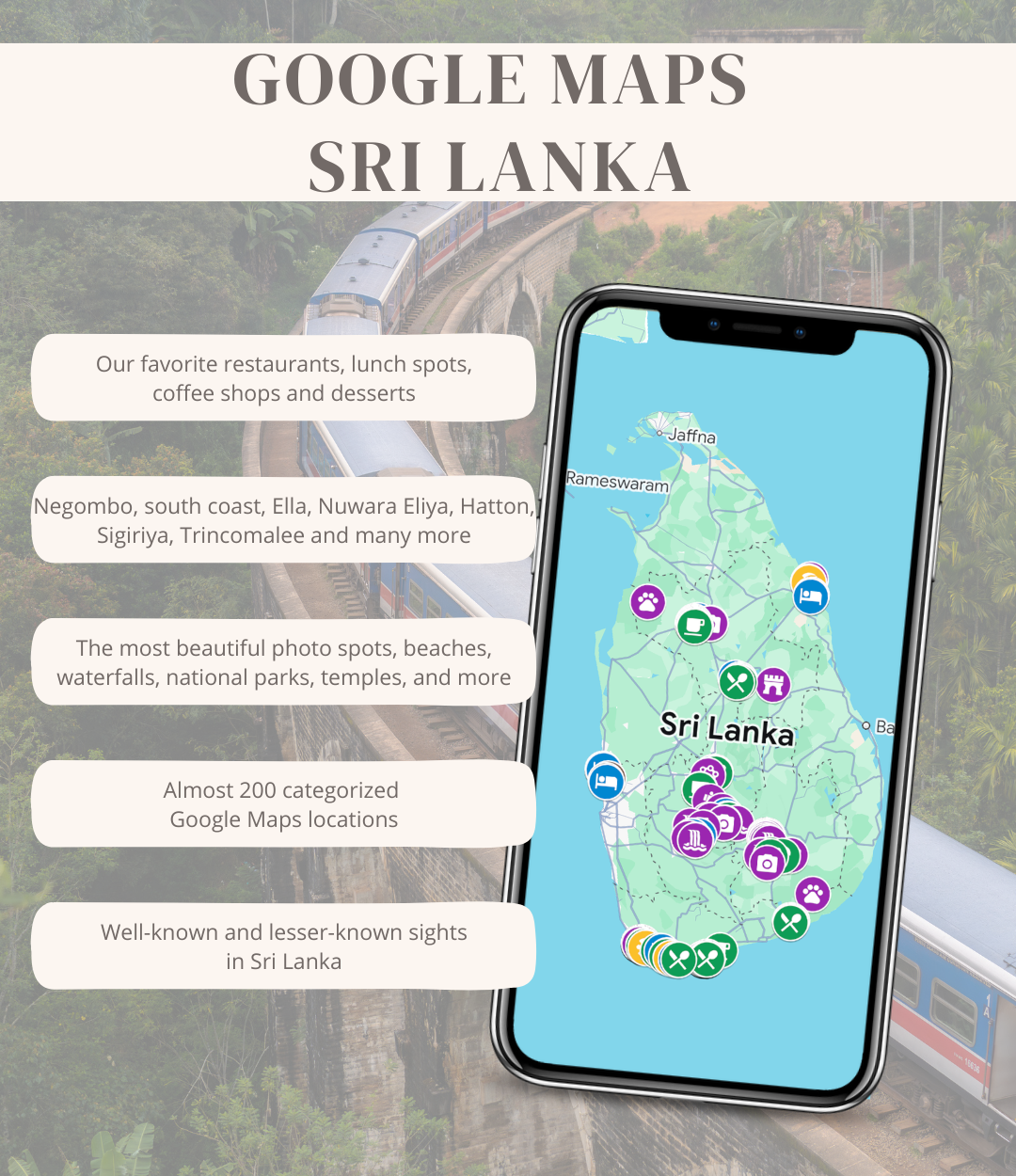 google maps kaart sri lanka, hotspots sri lanka